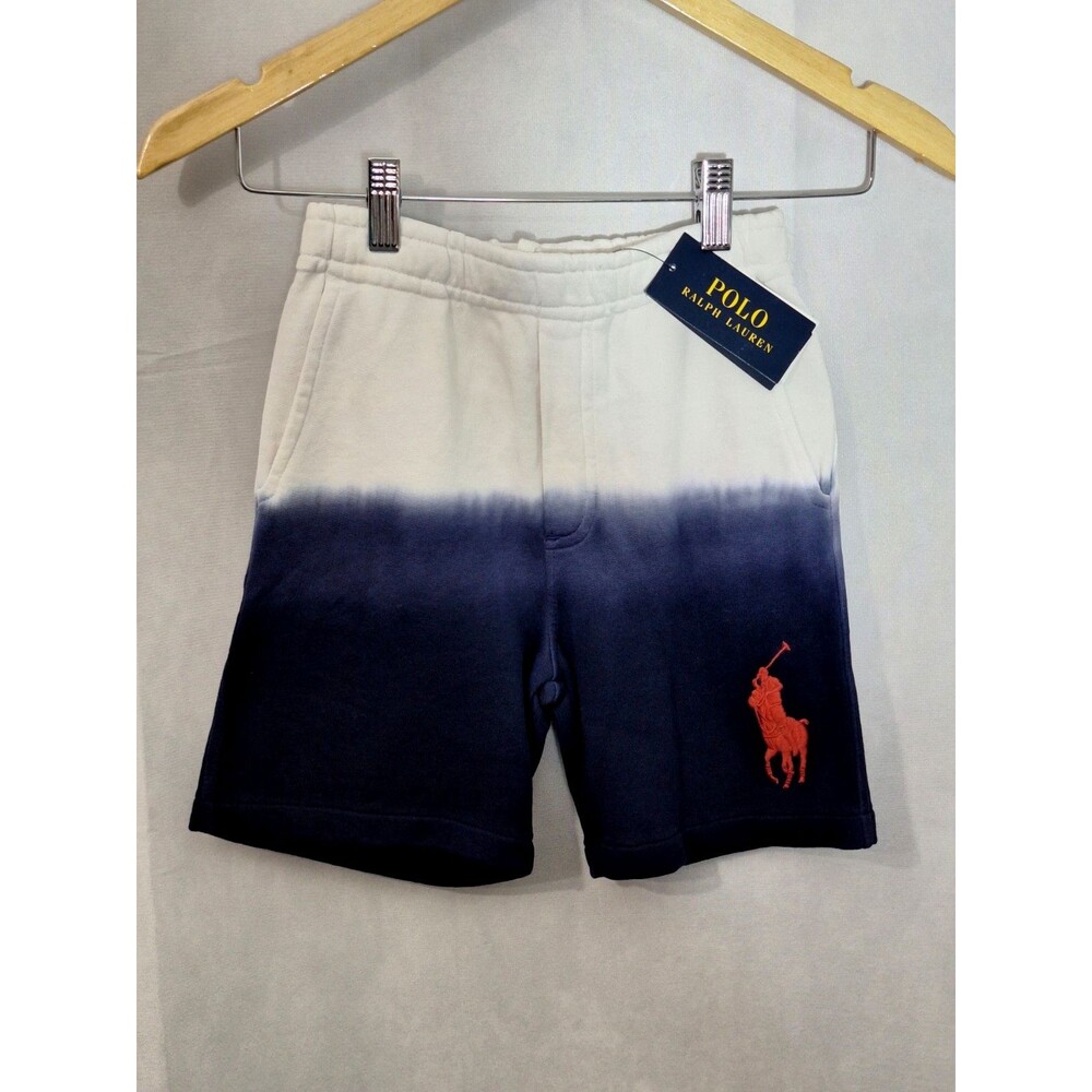Polo Ralph Lauren Shorts Youth 6 French Terry Blue Cotton Big Pony Casual Preppy